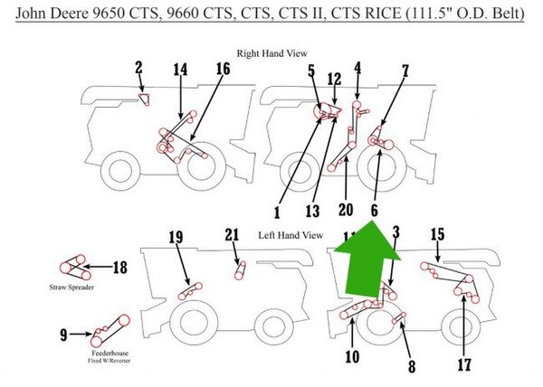 H115881 Cylinder Drive Belt JD